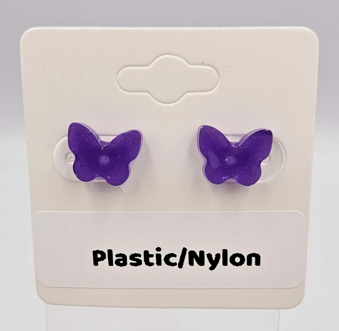 Nylon stud earrings