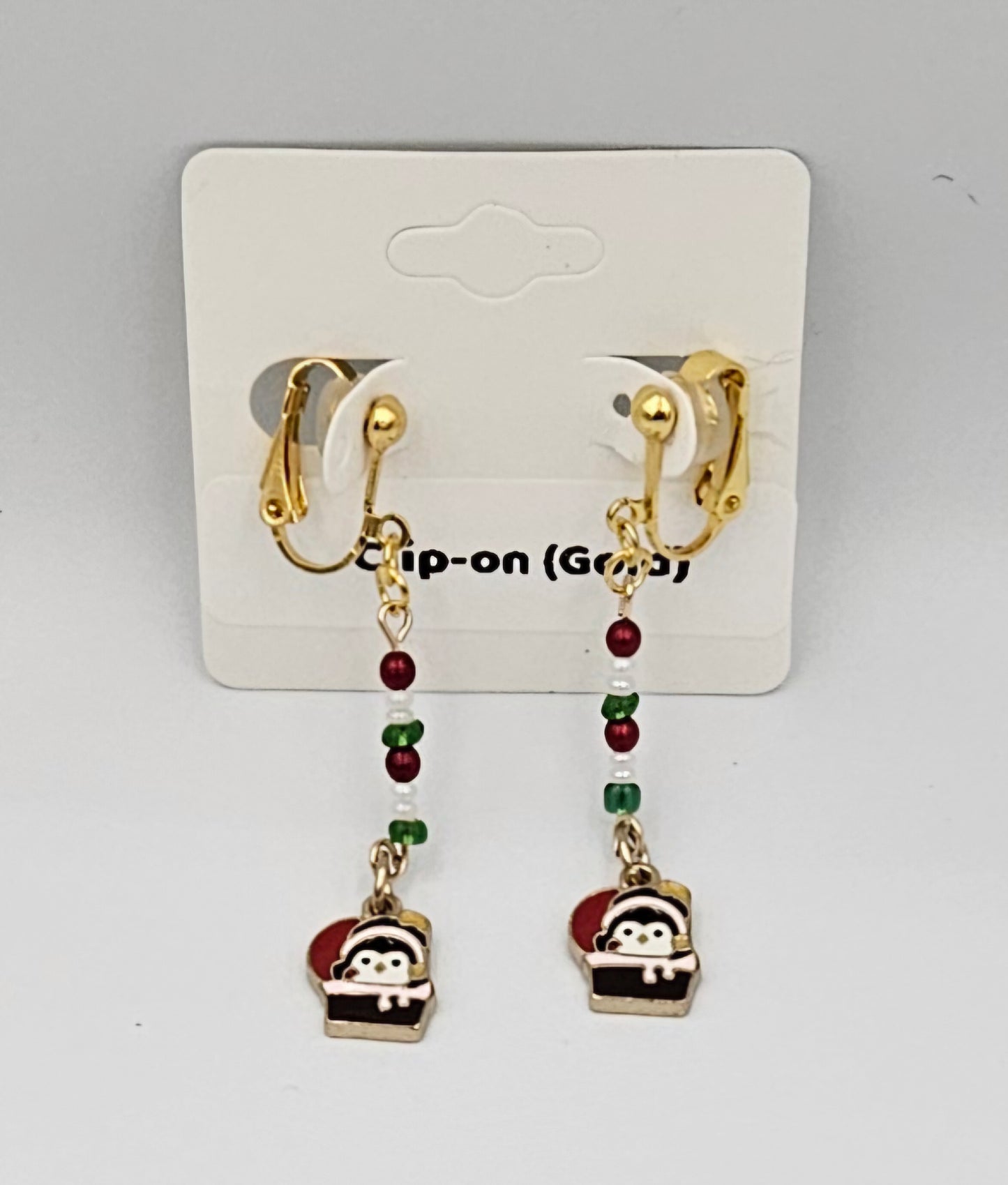 Clip-on dangle earrings