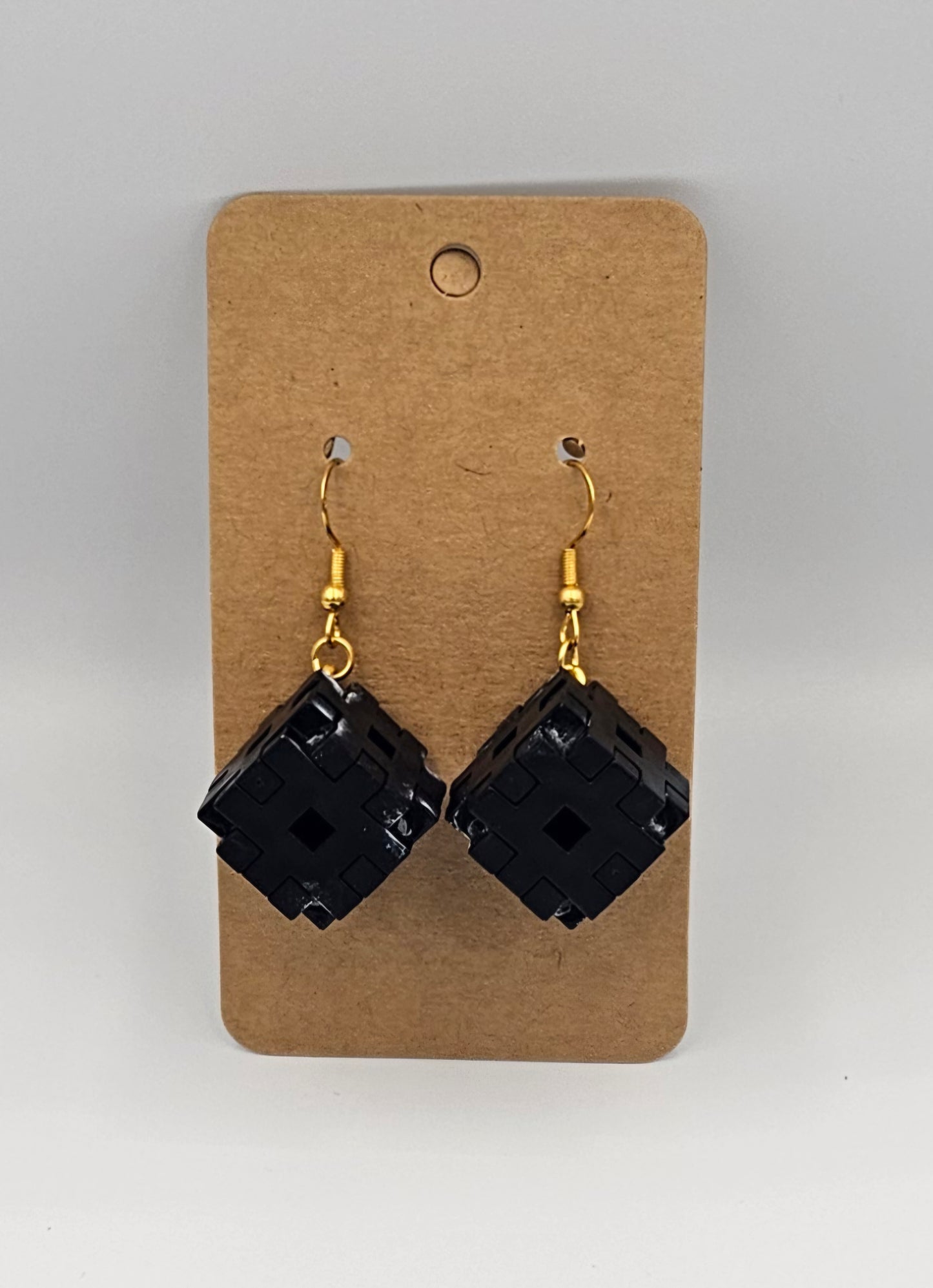 Gold Sterling silver dangle earrings