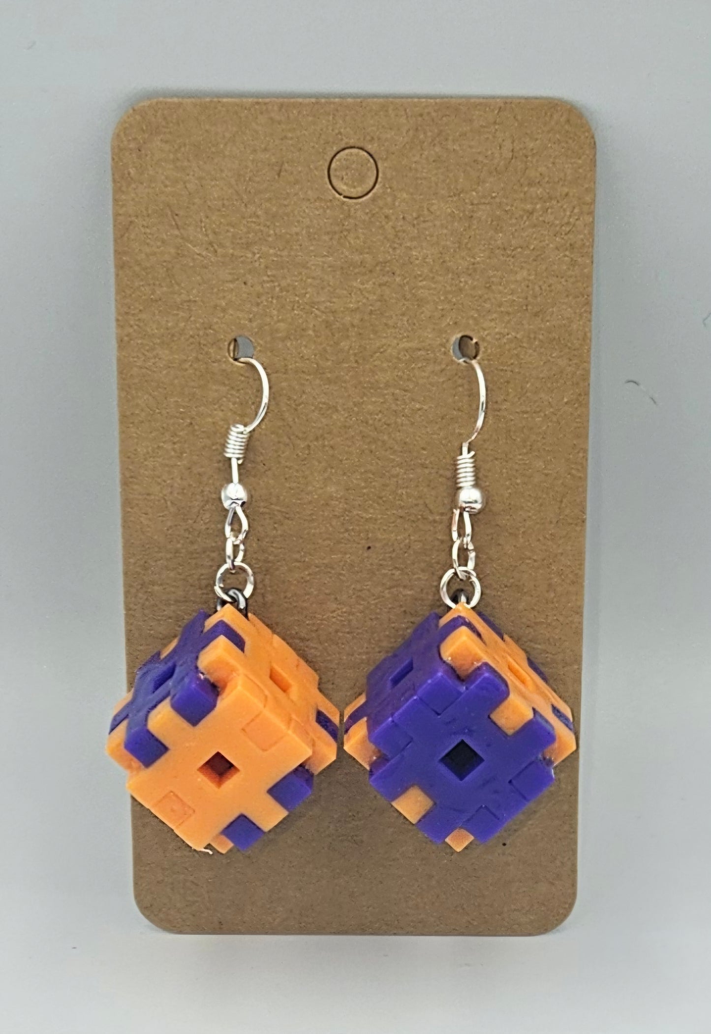 Stainless steel dangle earrings