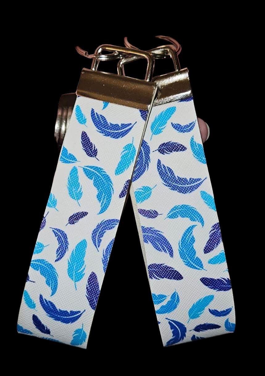 Faux Leather wristlet Keychains