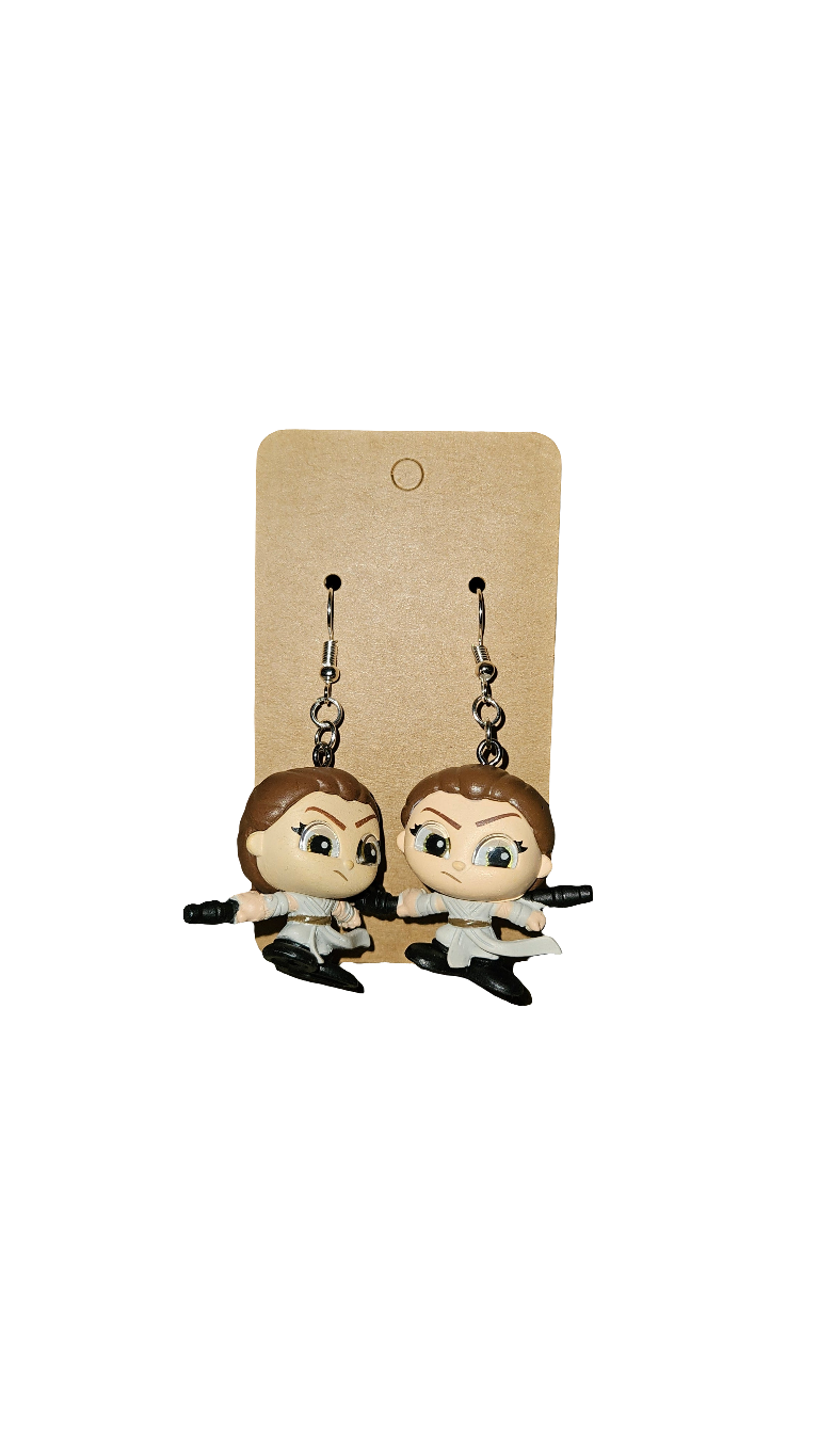 Stainless steel dangle earrings
