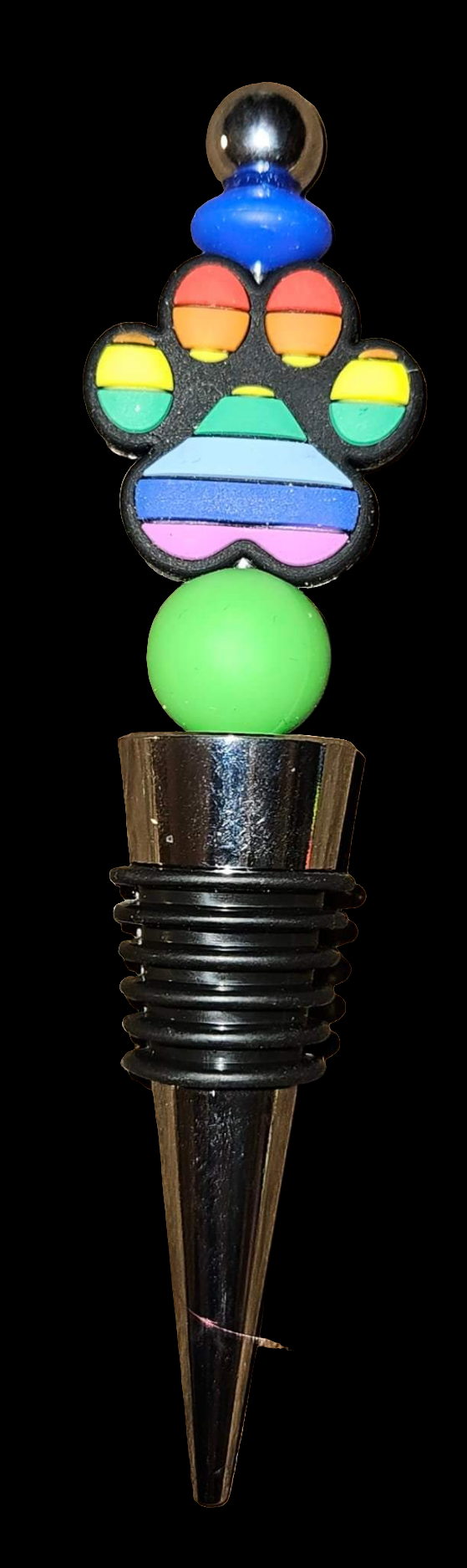 Beaded wine stoppers
