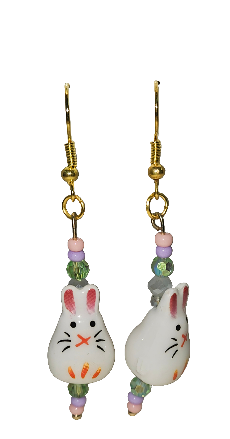 Stainless steel dangle earrings