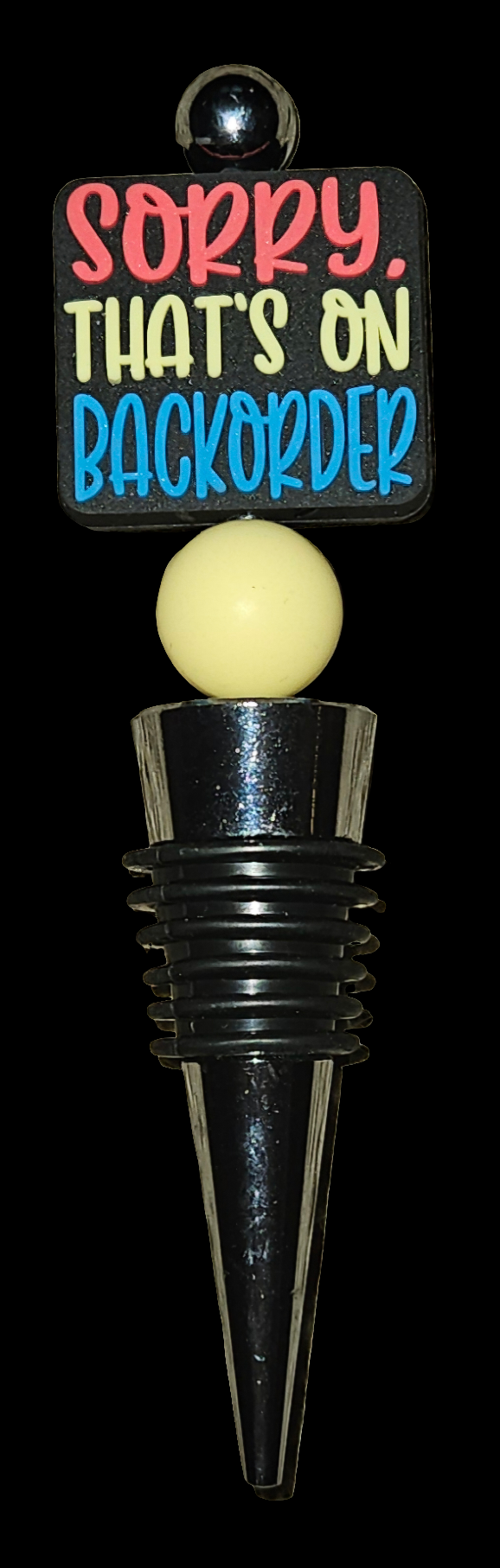 Beaded wine stoppers
