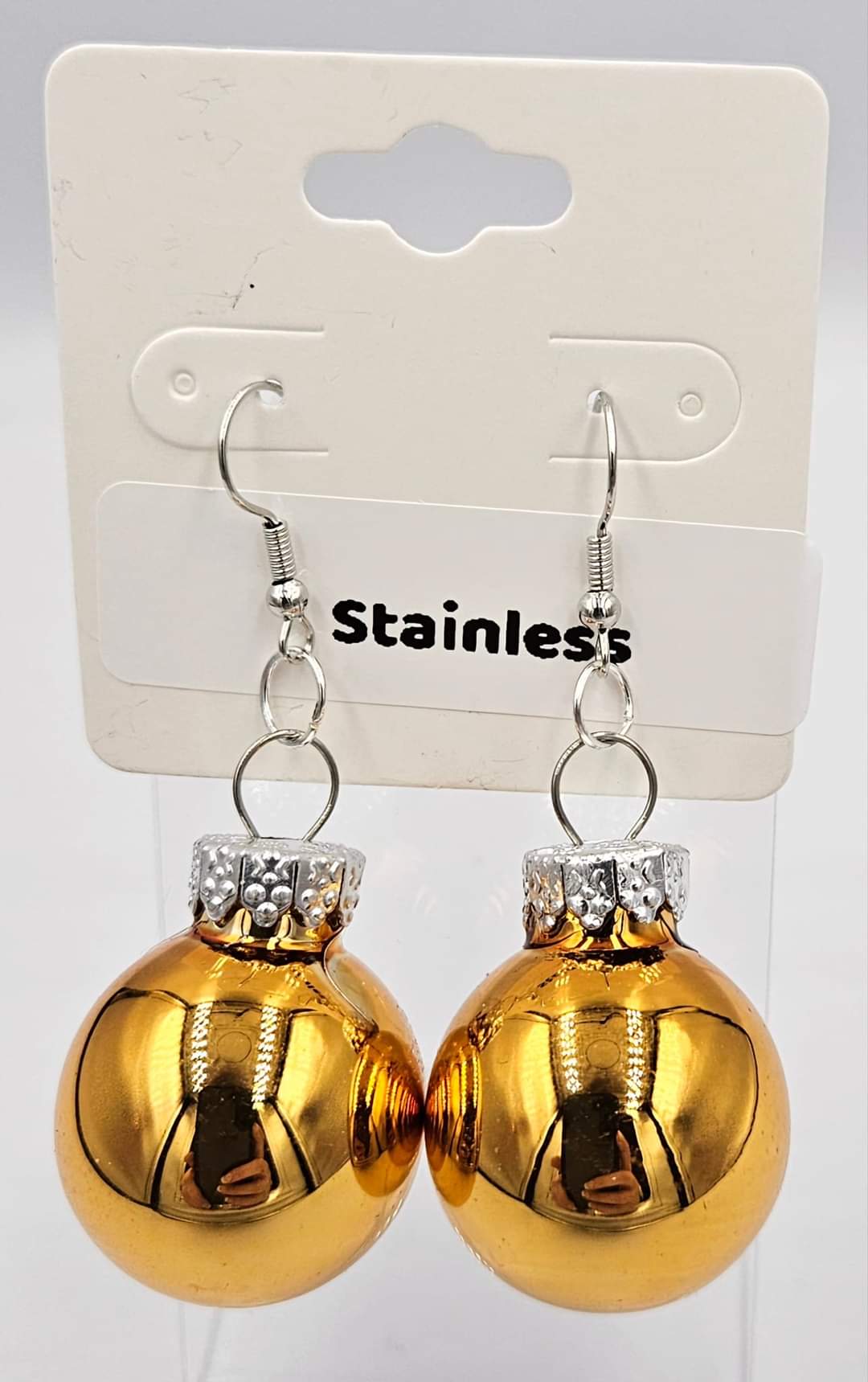 Stainless steel dangle earrings