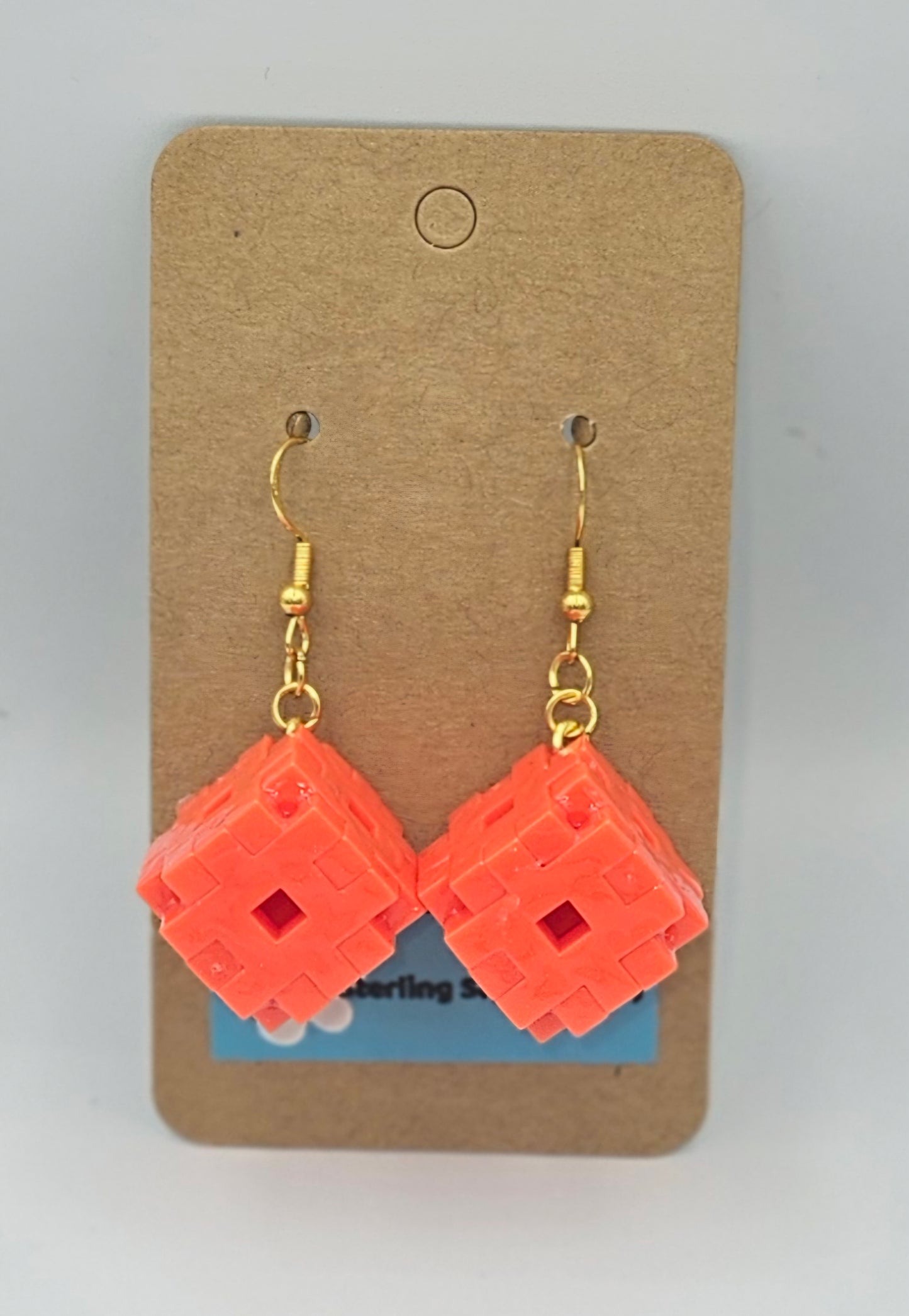 Gold Sterling silver dangle earrings
