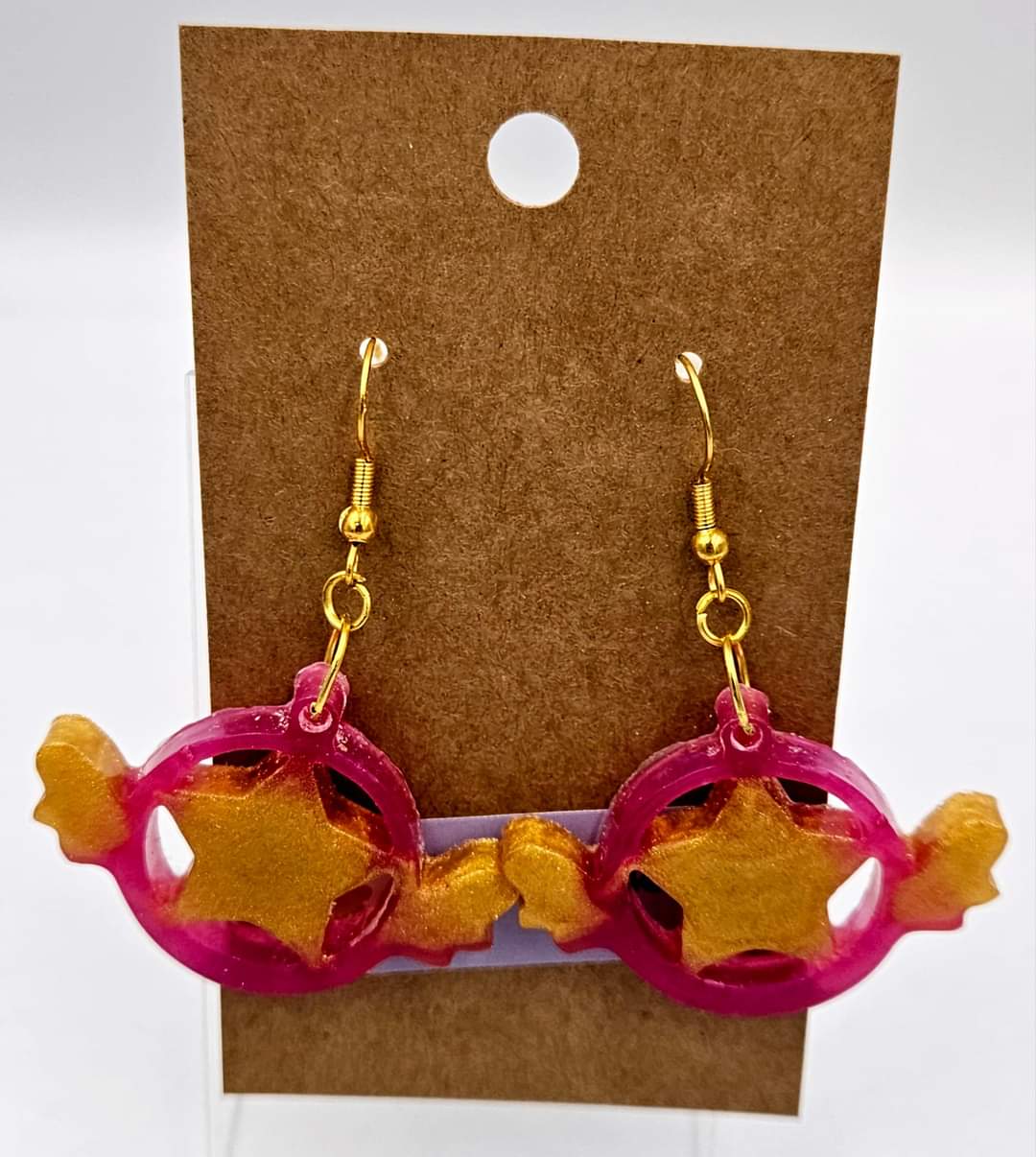 Gold Sterling silver dangle earrings