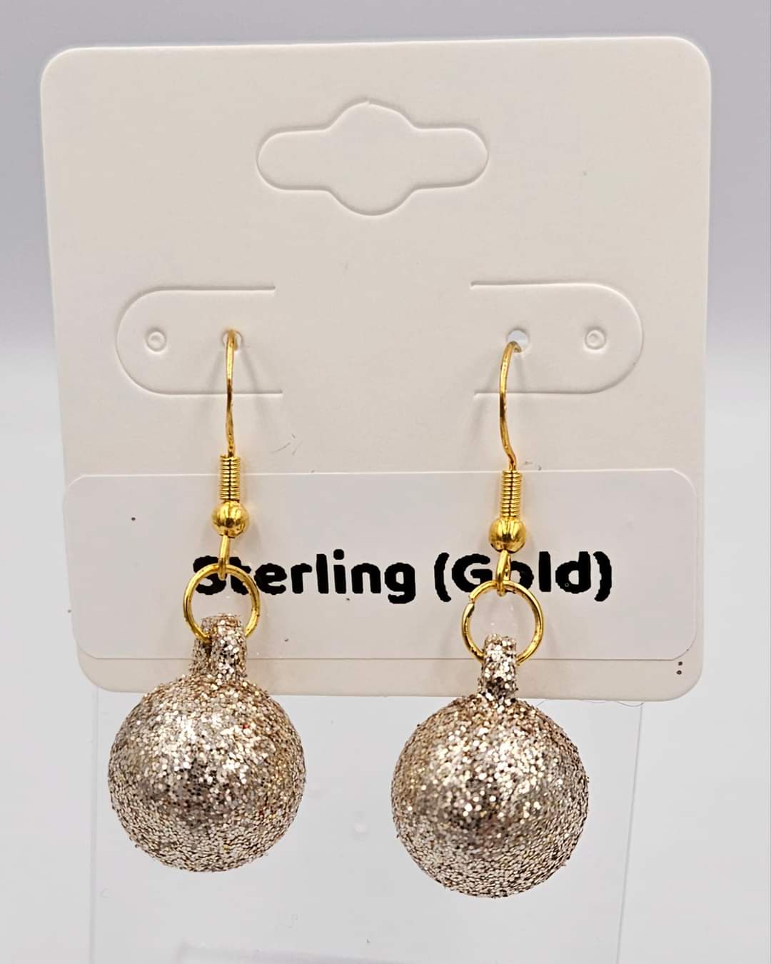 Gold Sterling silver dangle earrings