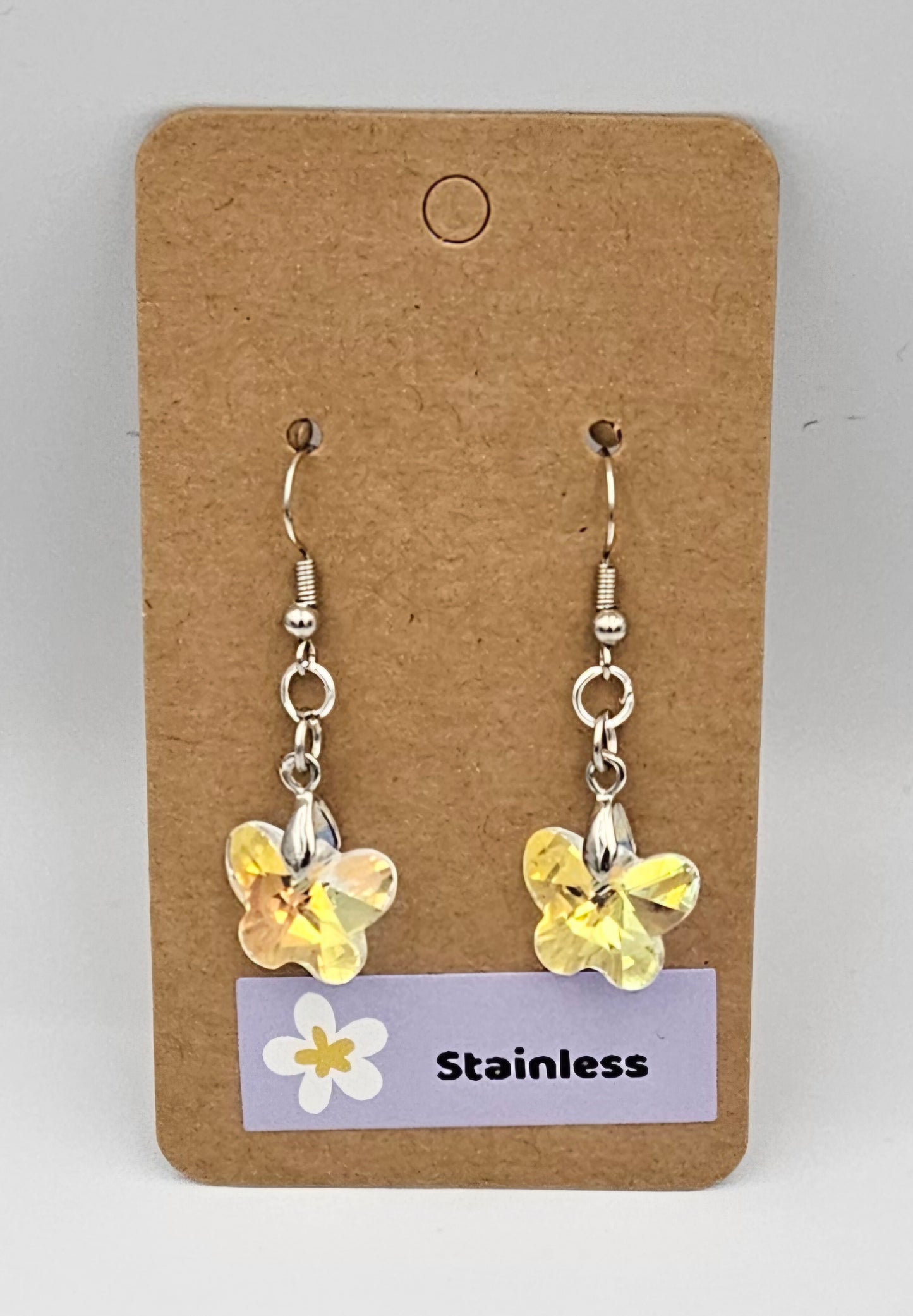 Stainless steel dangle earrings