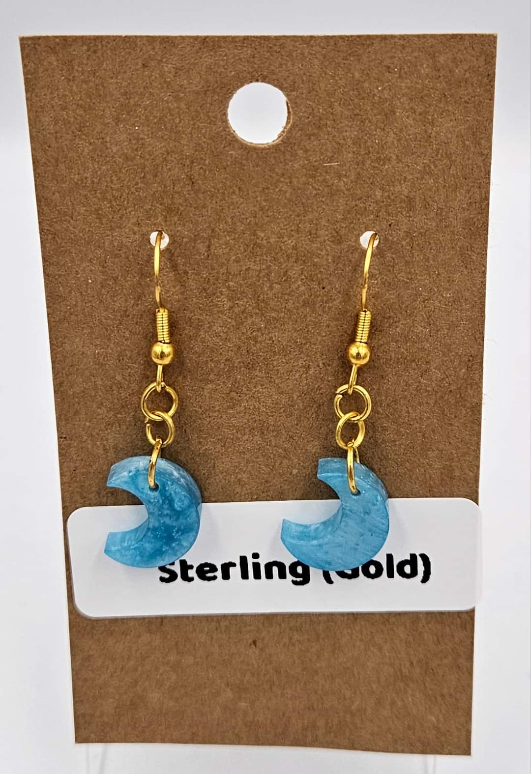 Gold Sterling silver dangle earrings