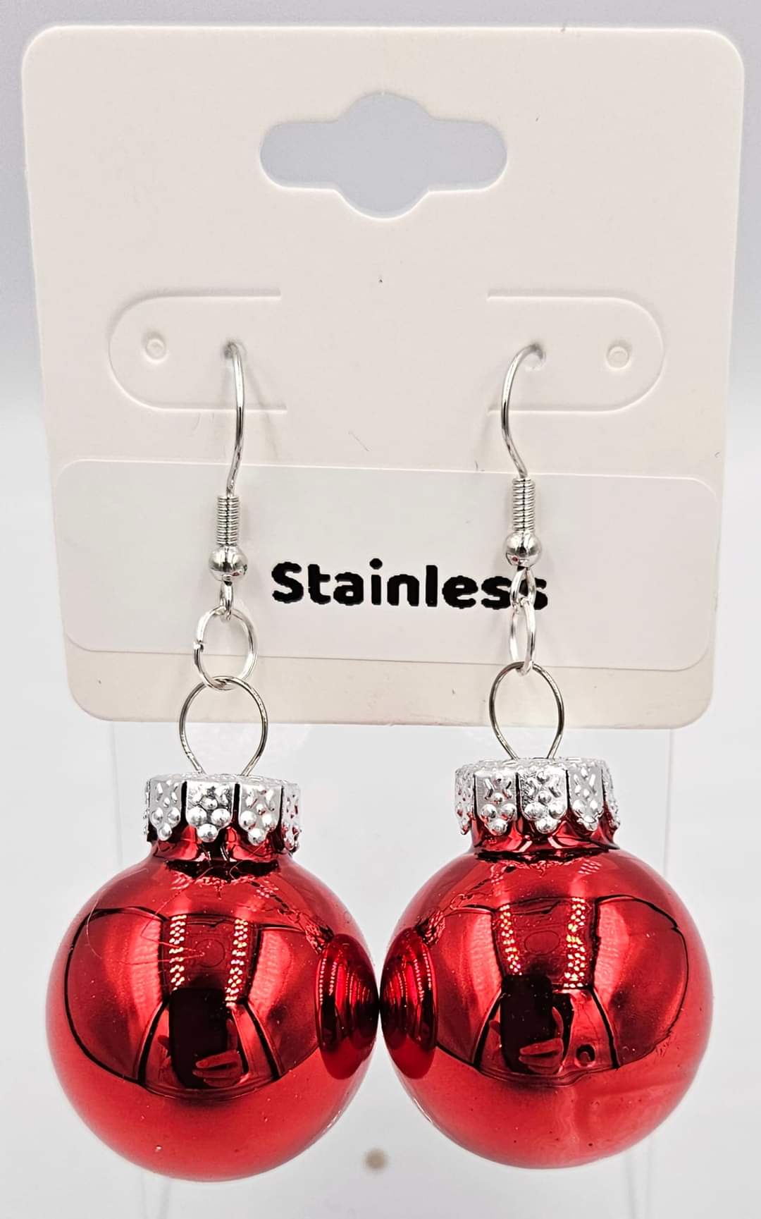 Stainless steel dangle earrings