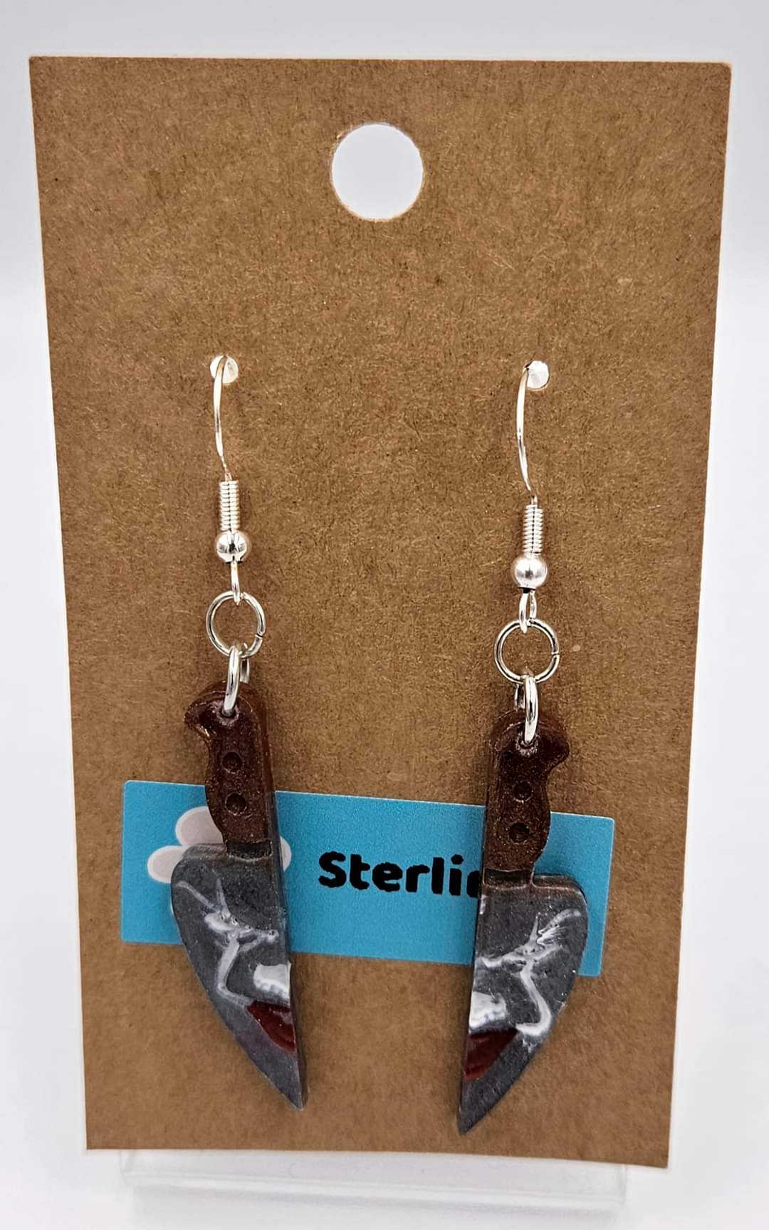 Sterling silver dangle earrings