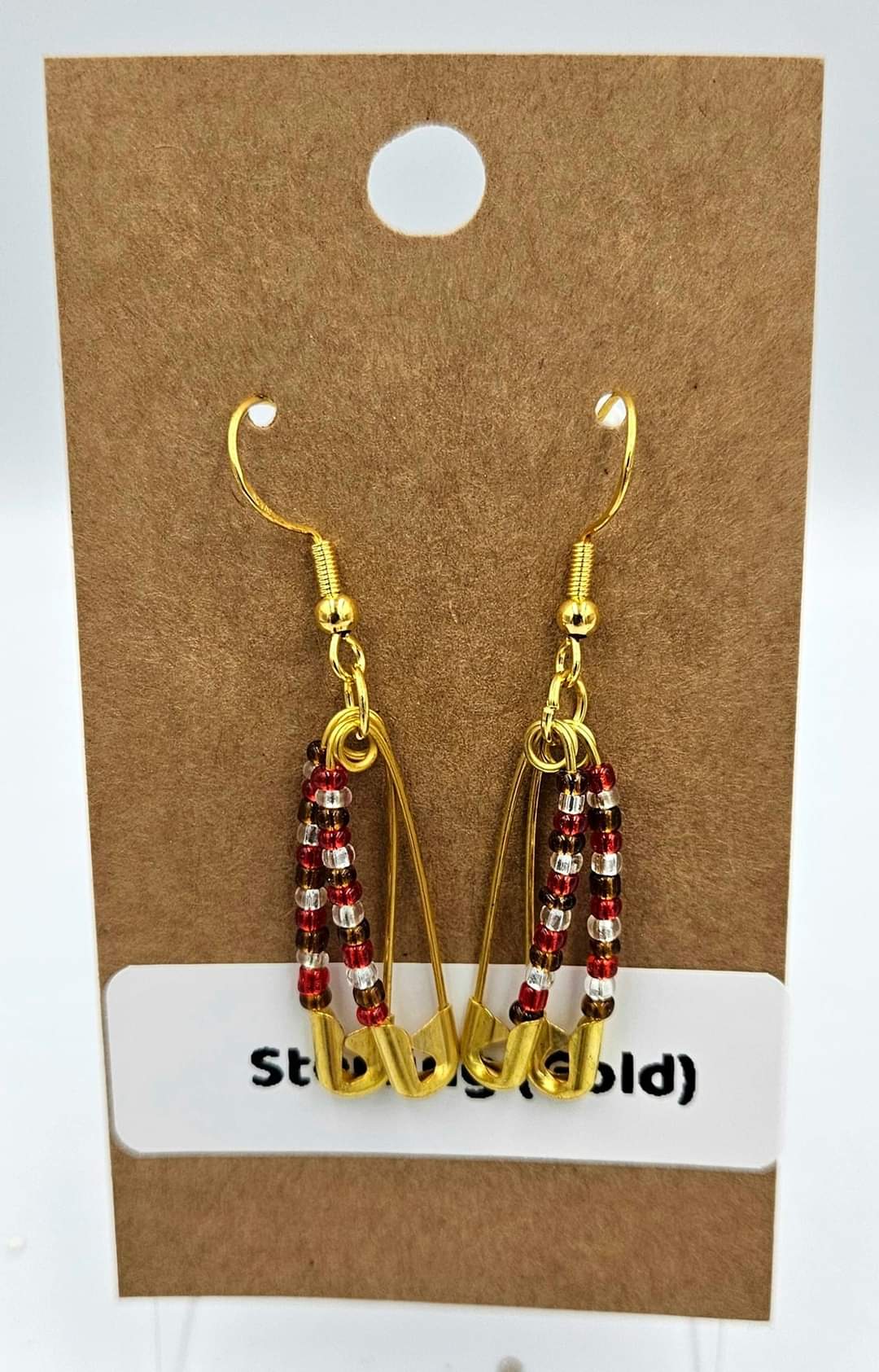 Gold Sterling silver dangle earrings