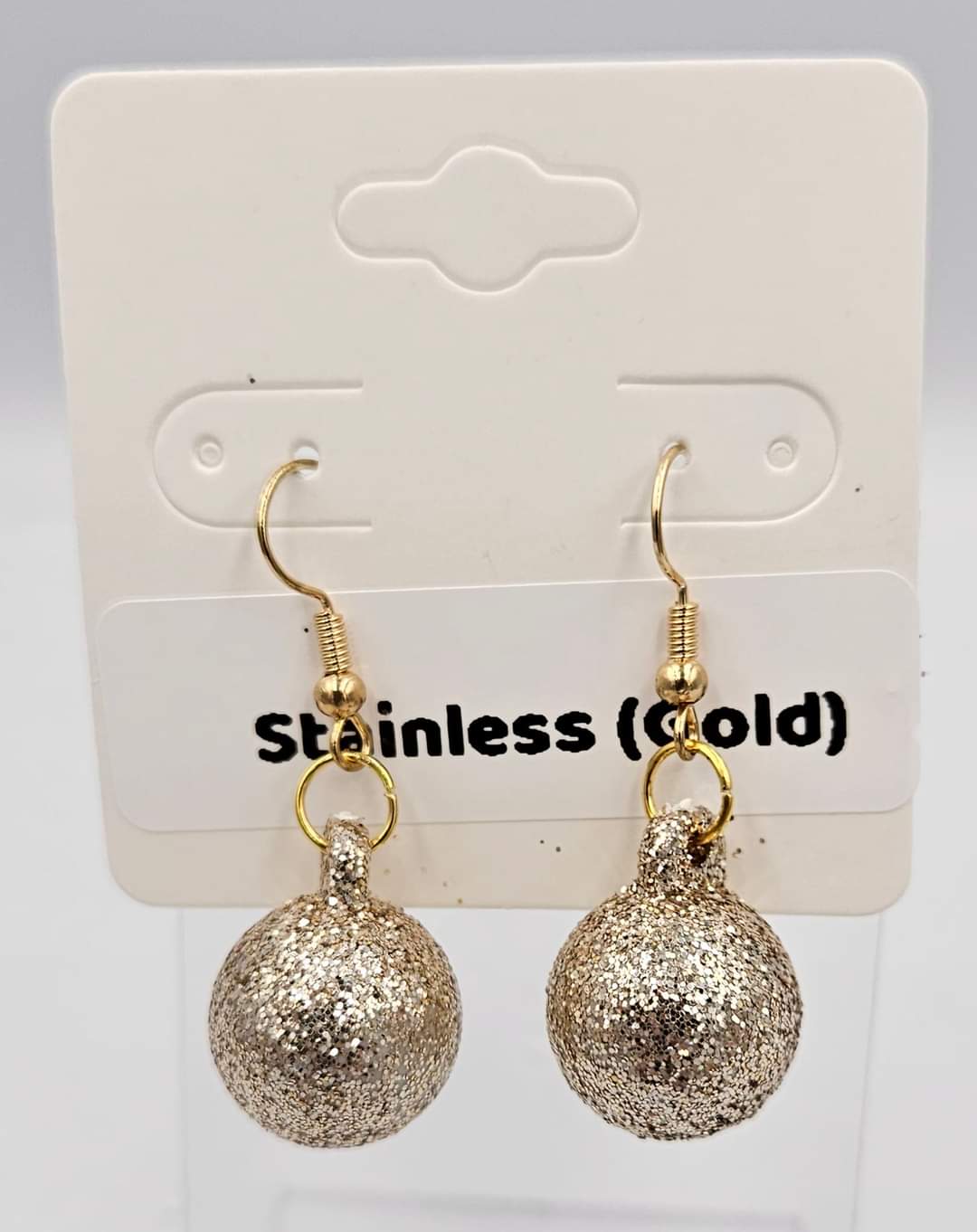 Stainless steel dangle earrings