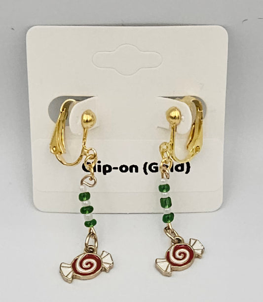 Clip-on dangle earrings