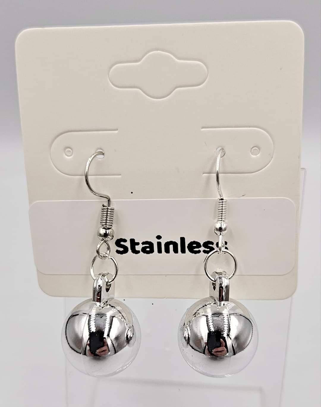 Stainless steel dangle earrings