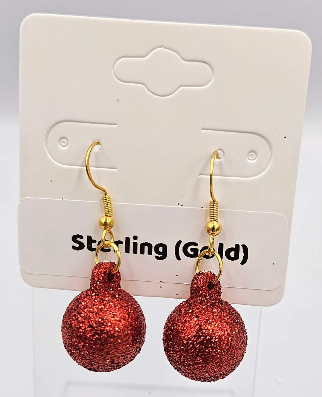 Gold Sterling silver dangle earrings