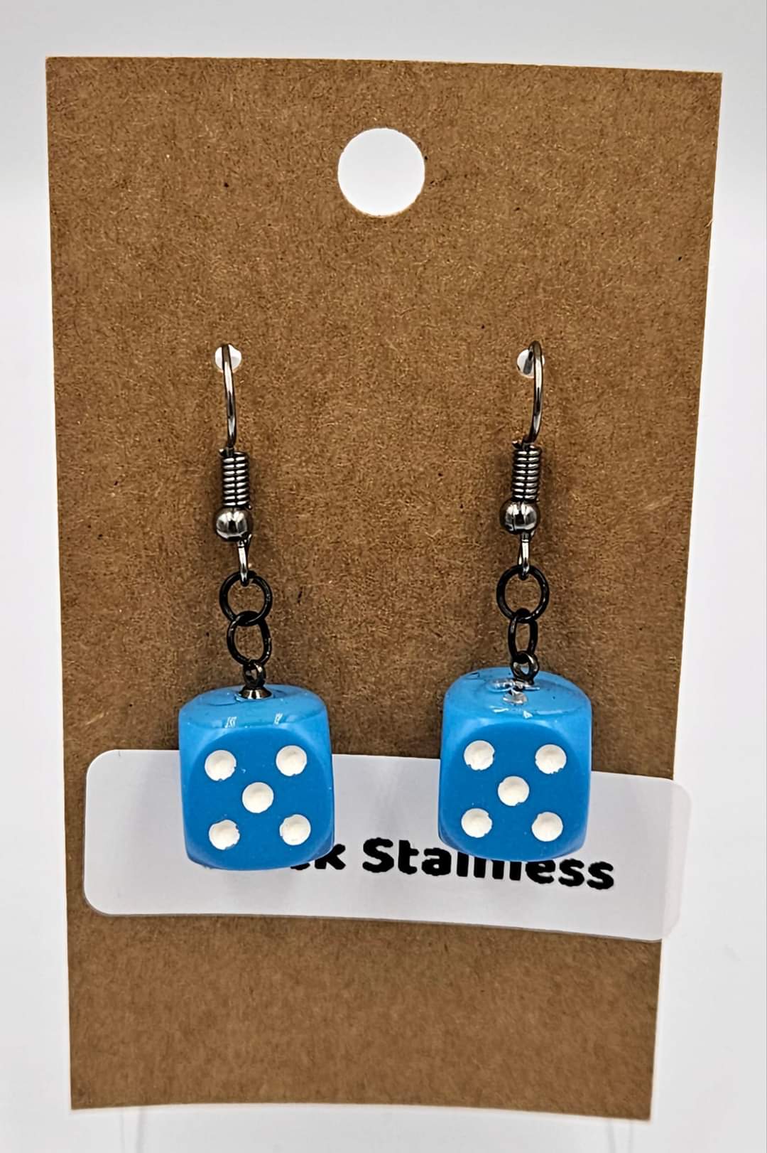 Stainless steel dangle earrings