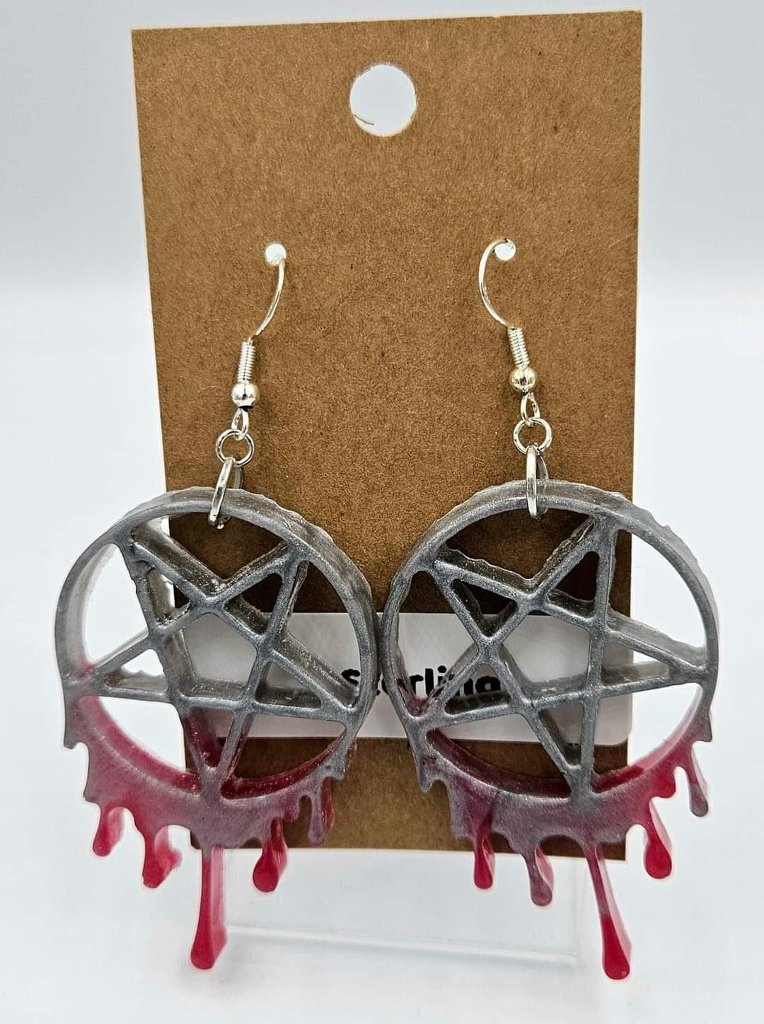 Sterling silver dangle earrings
