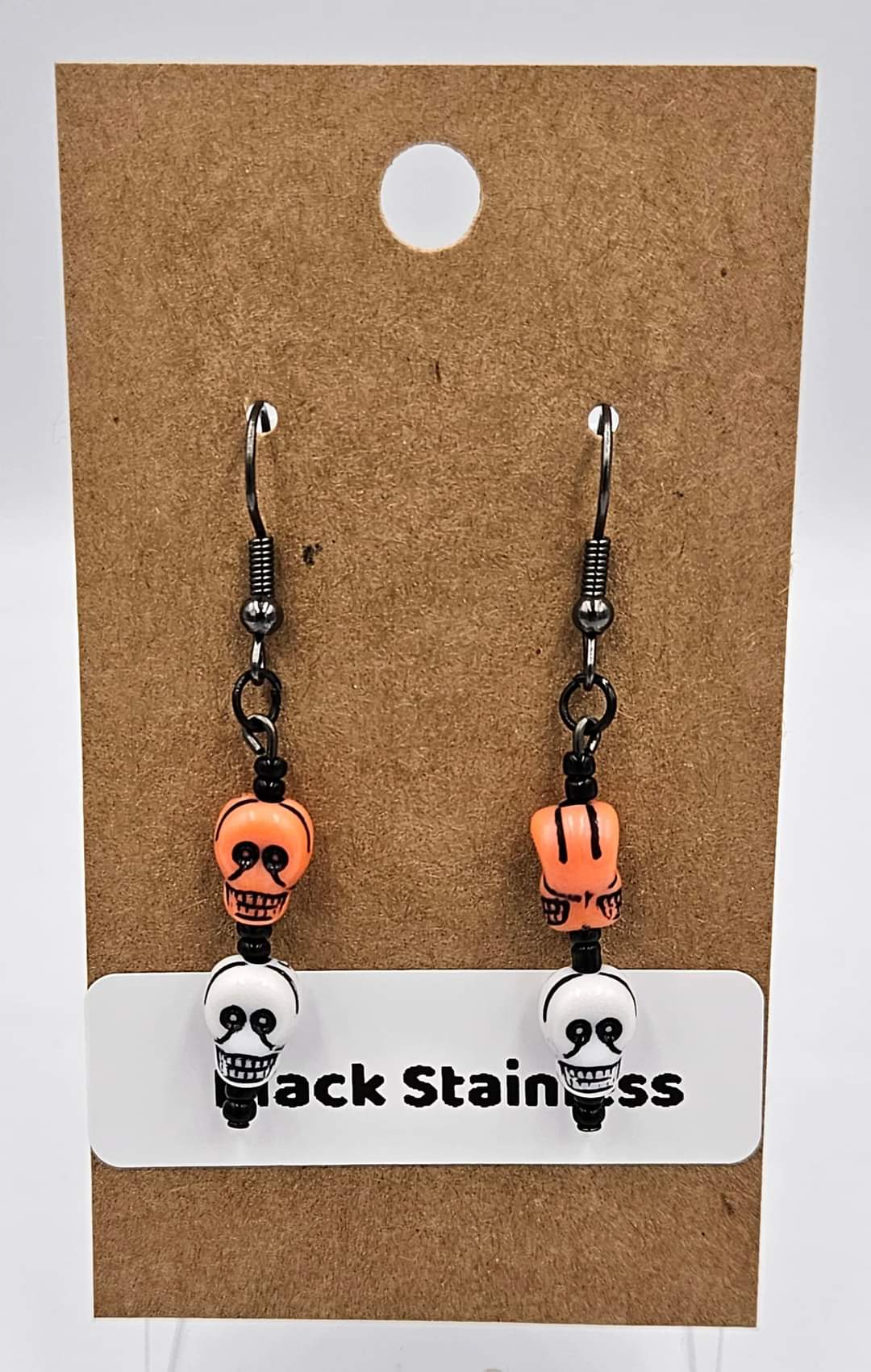 Stainless steel dangle earrings
