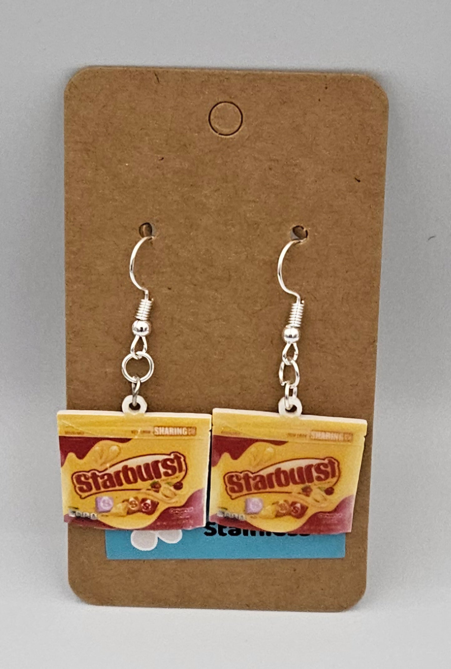 Stainless steel dangle earrings