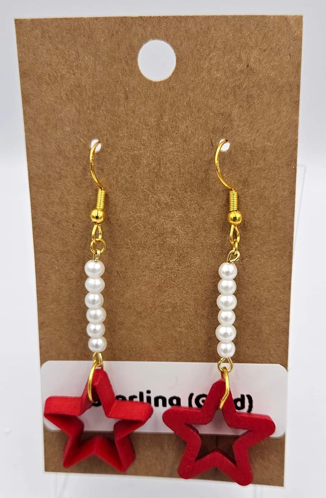 Gold Sterling silver dangle earrings