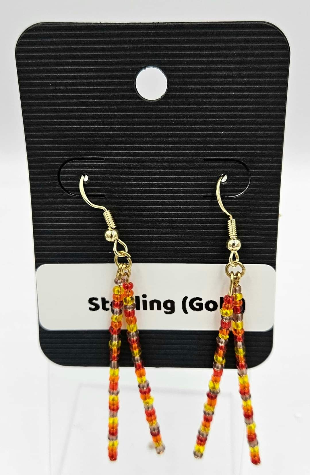 Gold Sterling silver dangle earrings