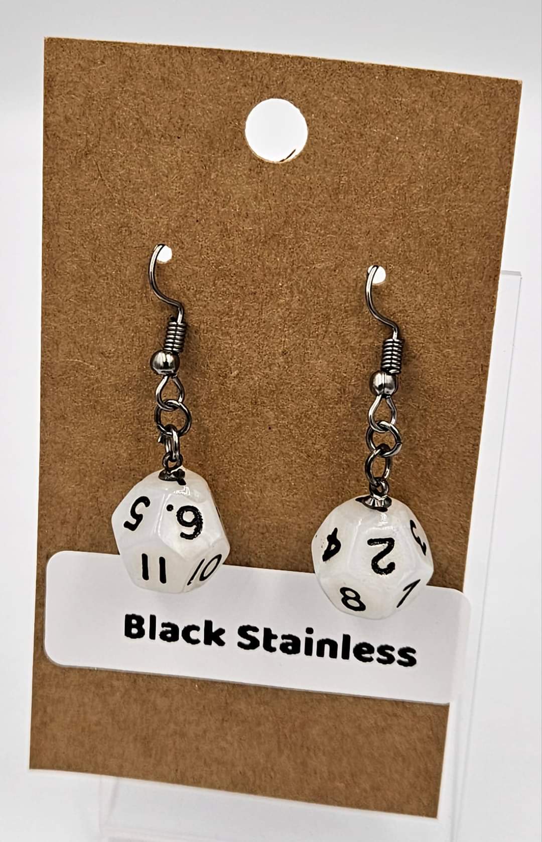 Stainless steel dangle earrings