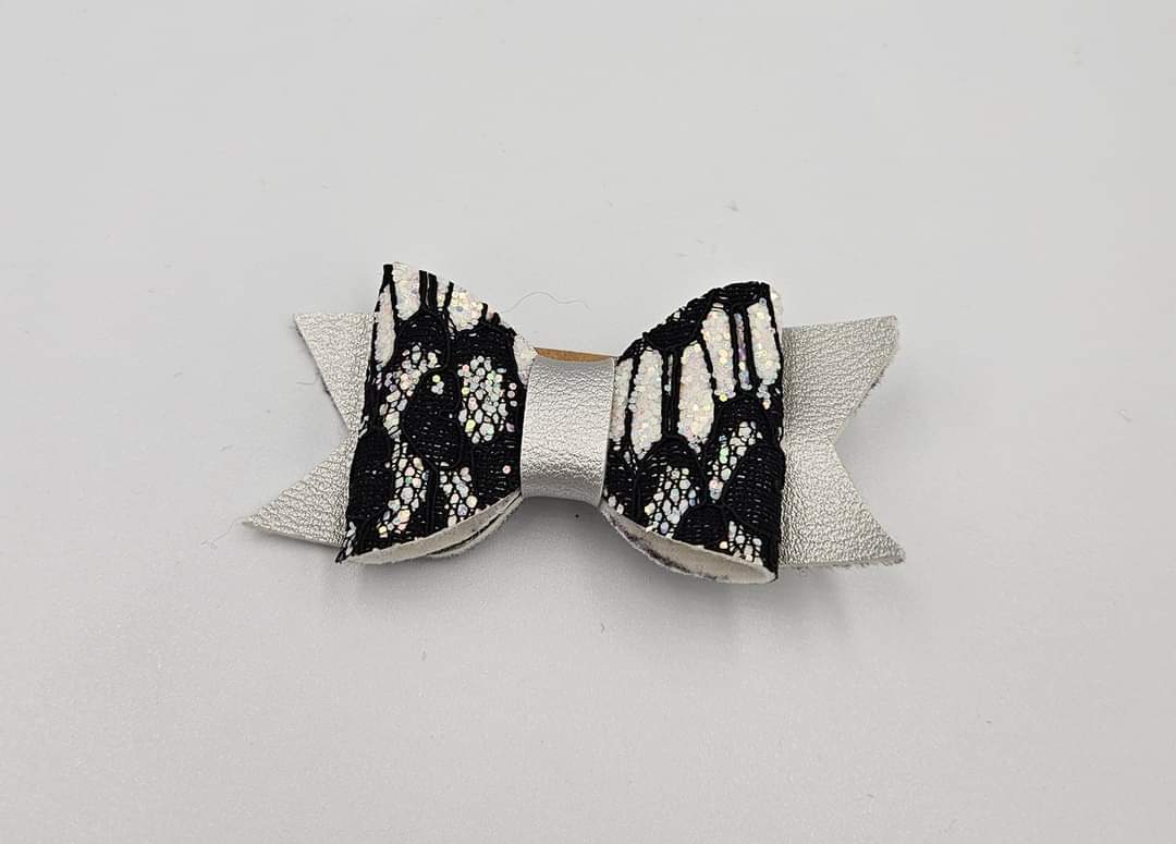 Small Faux Leather clip