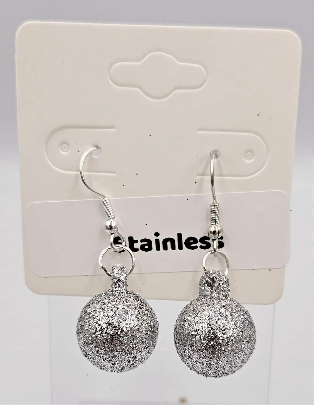 Stainless steel dangle earrings