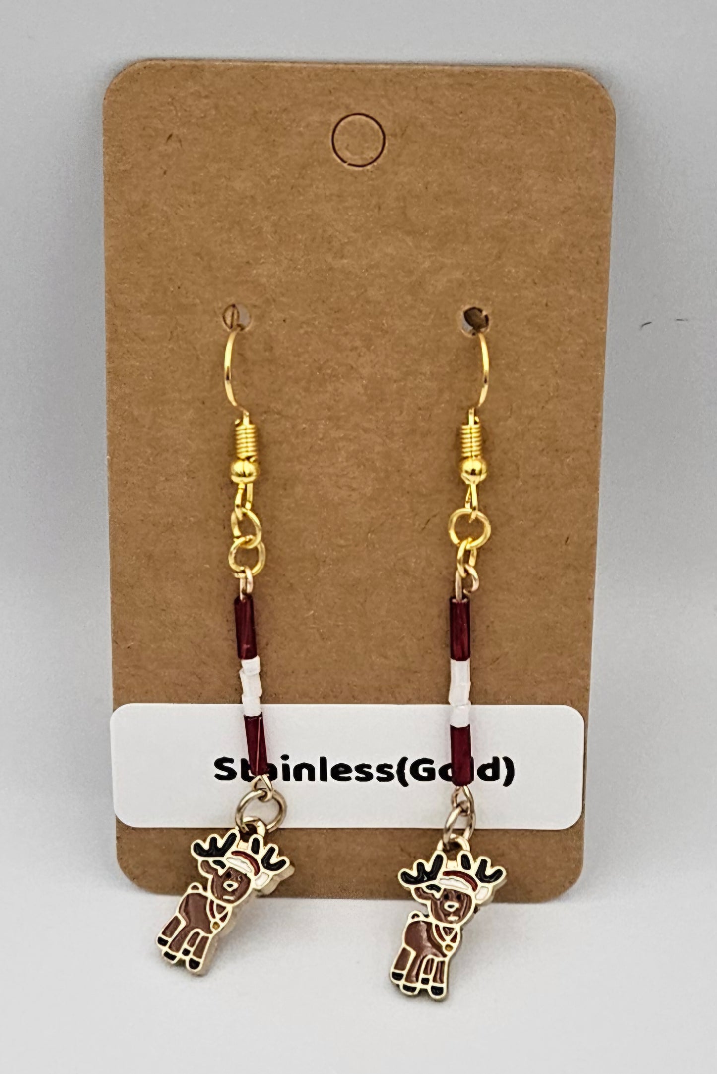 Stainless steel dangle earrings