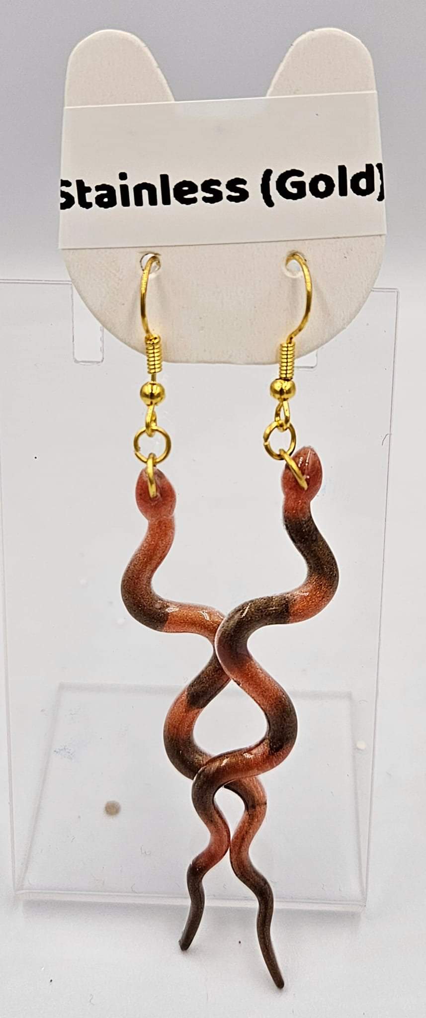 Stainless steel dangle earrings