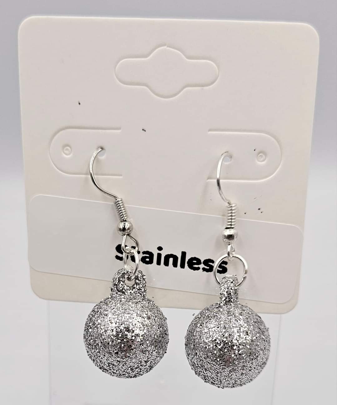 Stainless steel dangle earrings