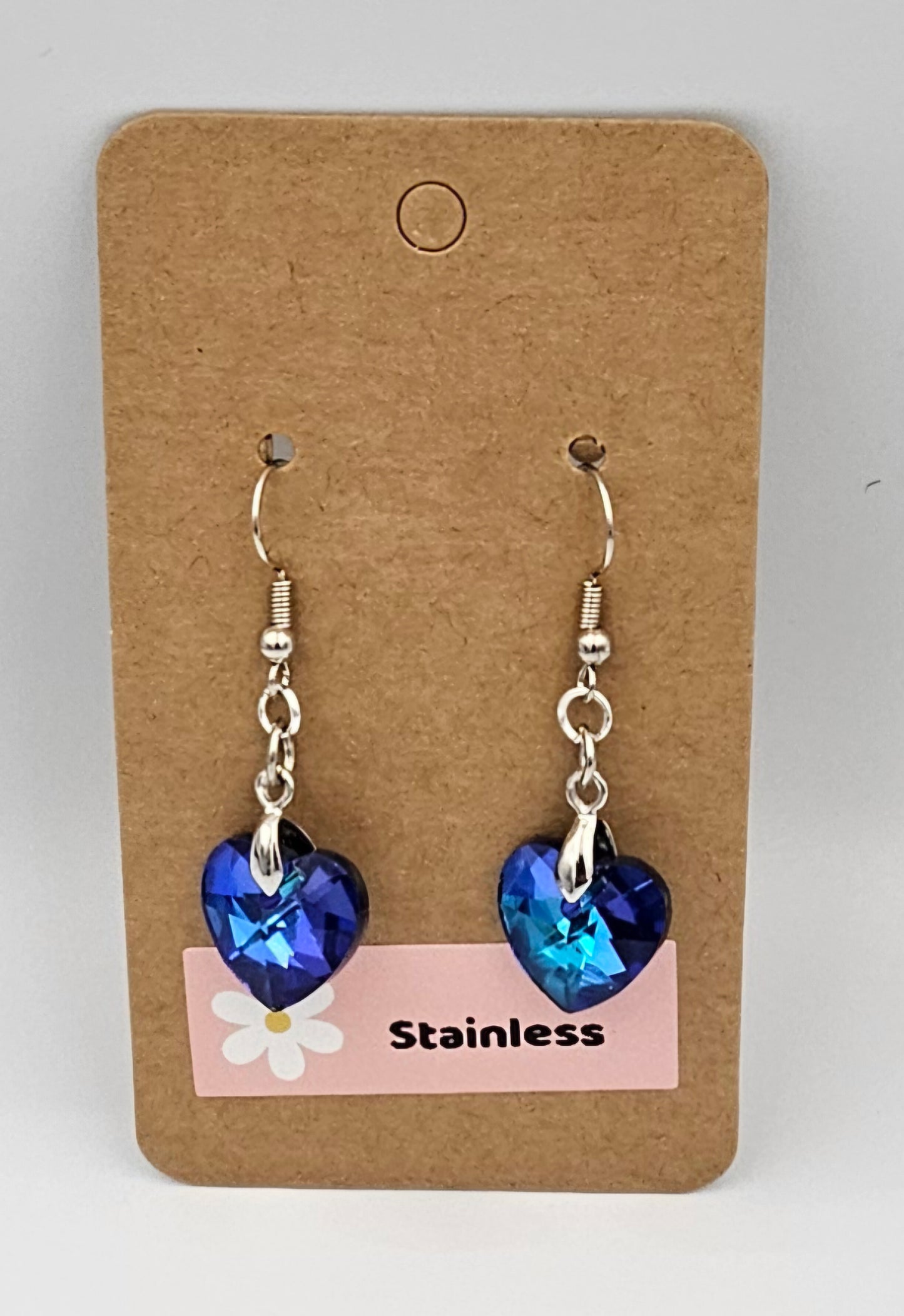 Stainless steel dangle earrings