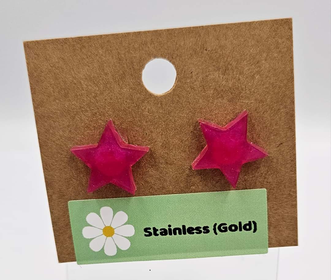 Gold Stainless steel stud earrings