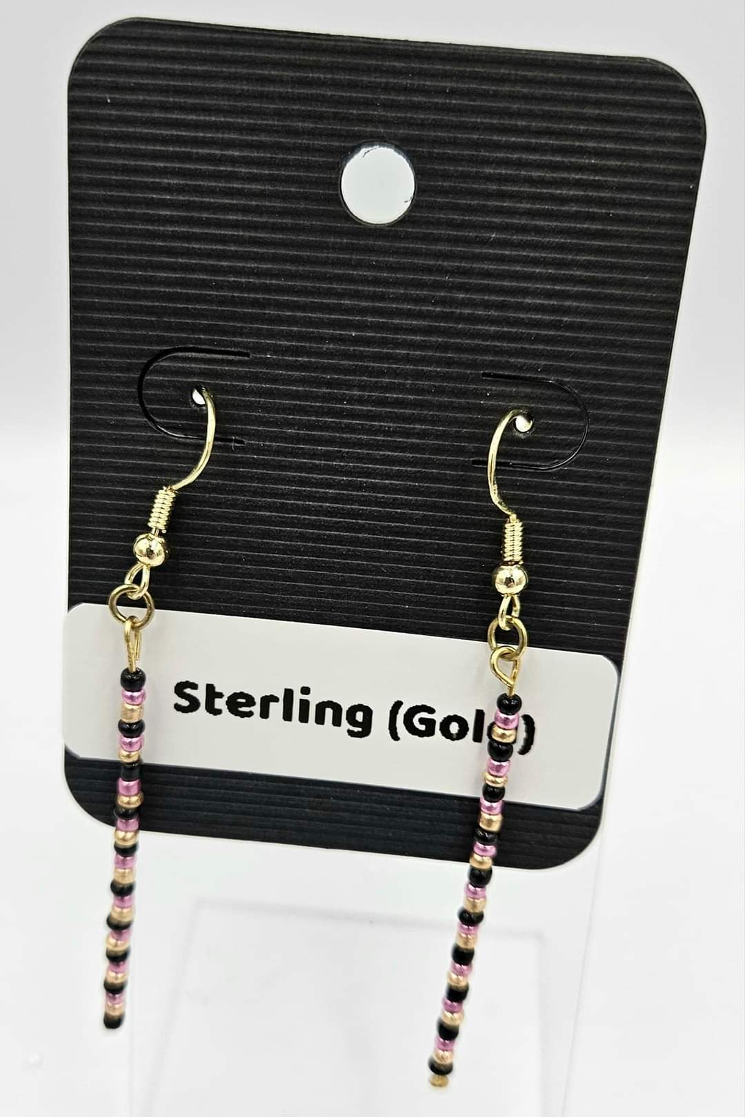 Gold Sterling silver dangle earrings