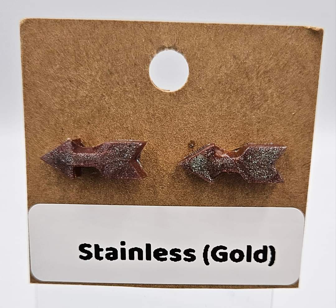 Gold Stainless steel stud earrings