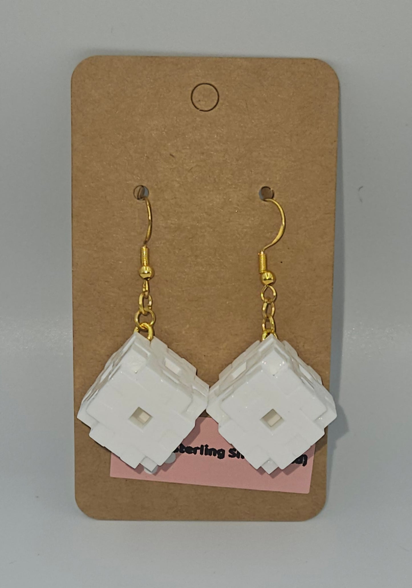 Gold Sterling silver dangle earrings