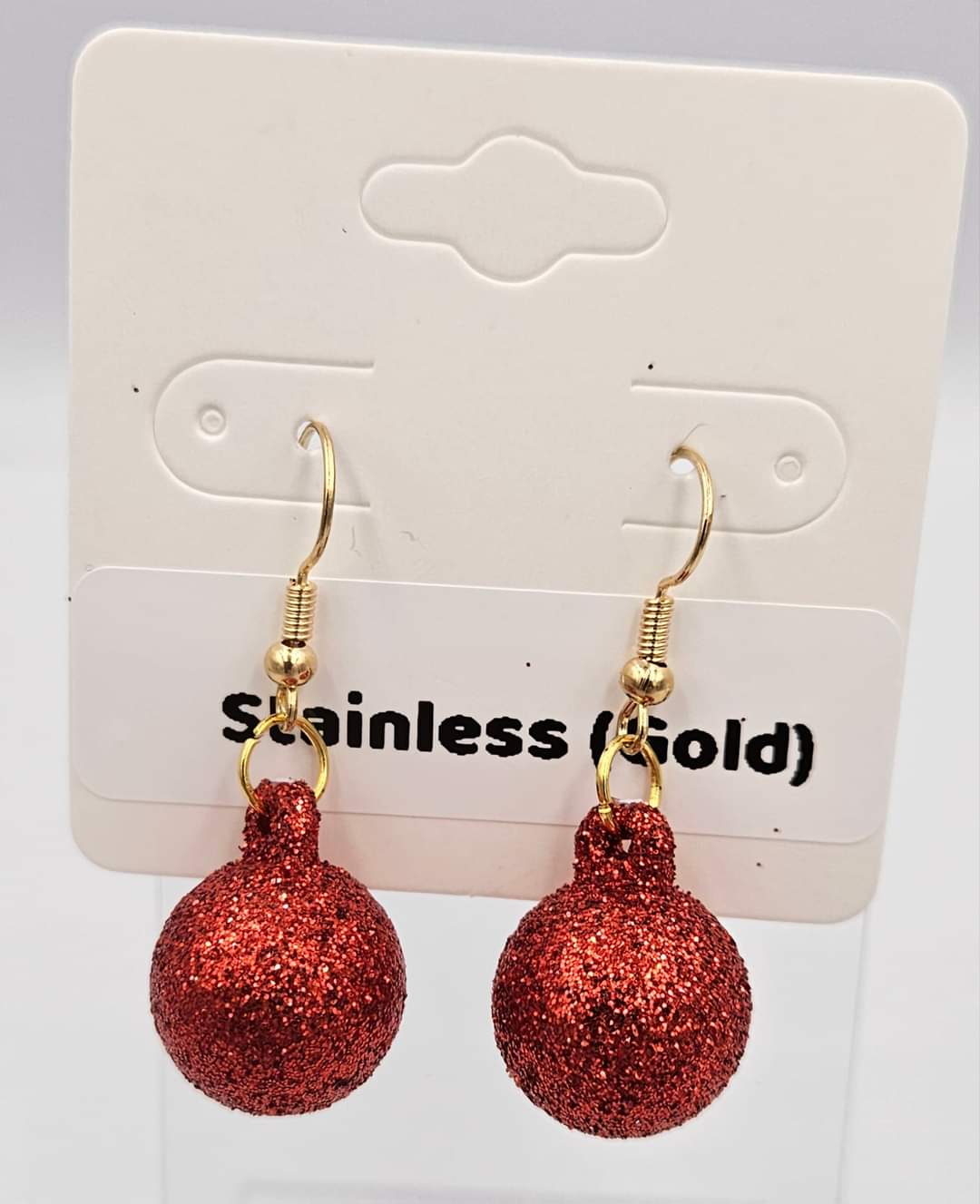 Stainless steel dangle earrings