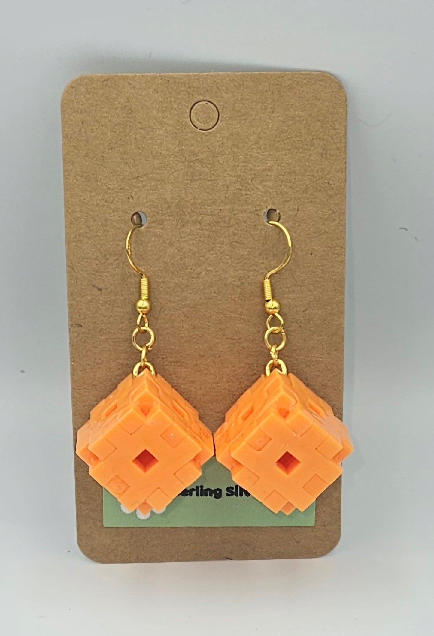 Gold Sterling silver dangle earrings