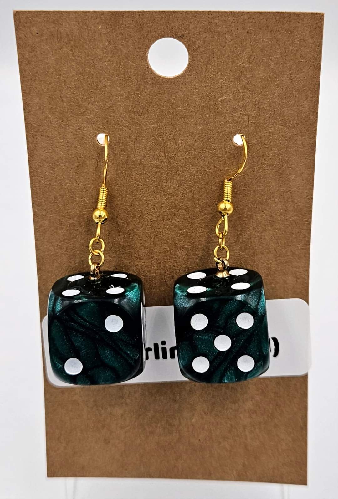 Gold Sterling silver dangle earrings